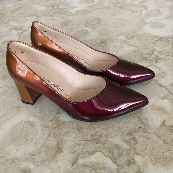 Peter Kaiser As New Patent Leather Metallic Pumps - Picture 2 of 12